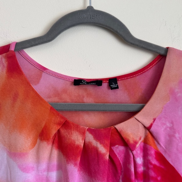 Strazzi Pink and Red Women's Blouse Size Large - Picture 2 of 8